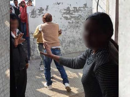 father beaten to daughter in police station due to love marriage