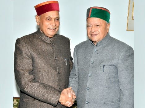 cm virbhadra singh and prem kumar dhumal secret meeting at Oakover Shimla