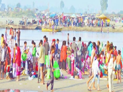 The dip in the river put faith, baghpat