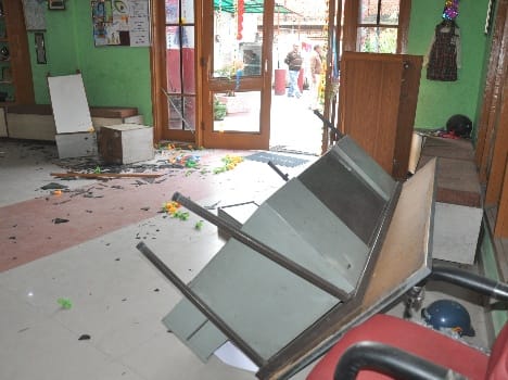 commotion on the student's death in jammu 