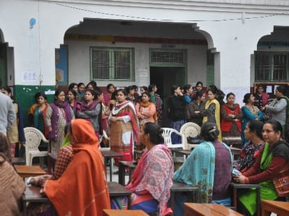 commotion on the student's death in jammu 