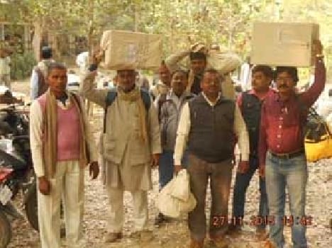 The first phase of polling today in four blocks