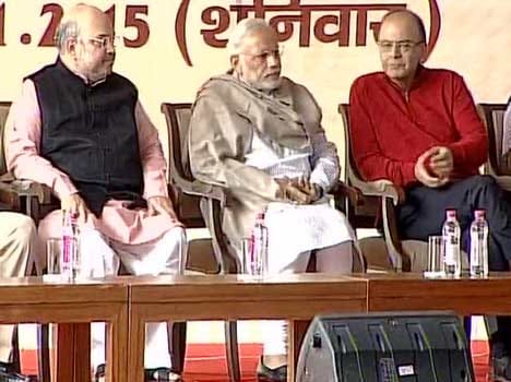 primeminister narendra modi  meet journalists at bjp head quarter