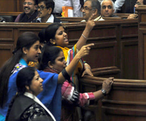 Women MLAs walked out of the adjournment motion