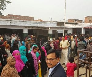 Voting for Pradhani election.
