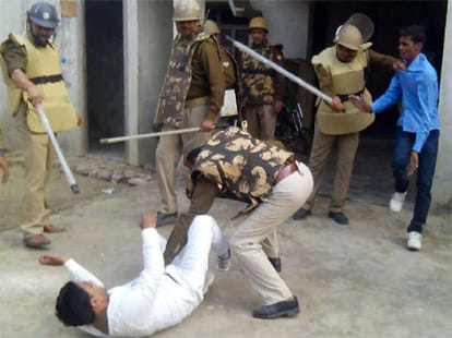 violence in gram panchayat election in uttar pradesh