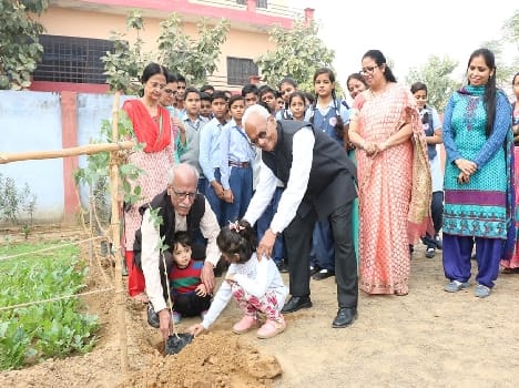 "Planting trees is to keep the earth green '