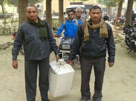 voting for panchayat poll in mathura