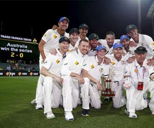 Australia wins historic day-night Adelaid Test.