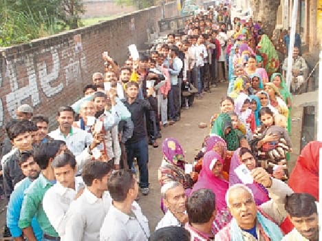 Rain lashed the vote