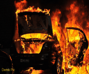 car burning incident in chandigarh