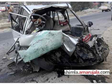 jeep hit a car at kullu, three died.