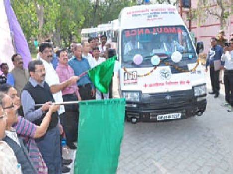 Gift of six more 108 ambulances