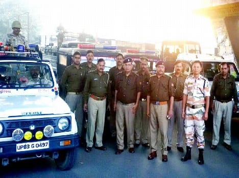 Para-military police force was a flag march