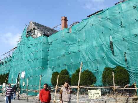 negligencey in shimla town hall maintance work.