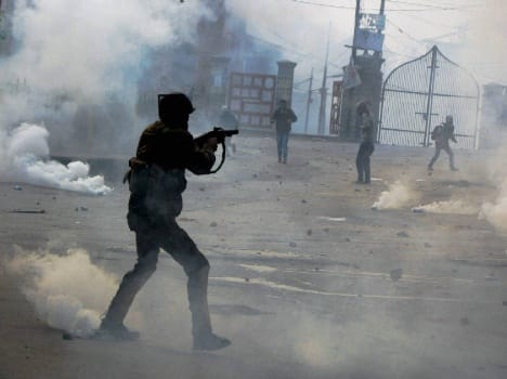 Pakistan waving in Srinagar, IS flags
