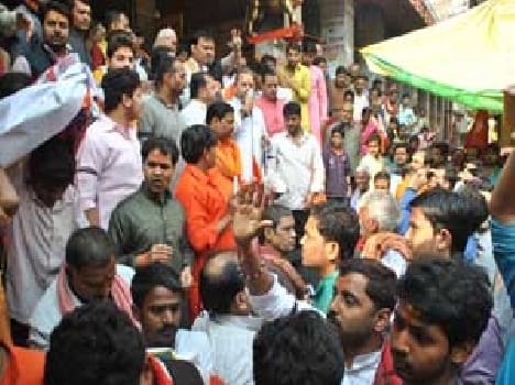 The temple was closed in protest of the acquisition Vindhyas