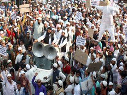 muslims protest in bijnor saharanpur