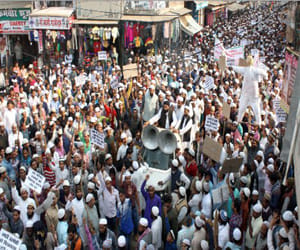muslims protest in bijnor saharanpur