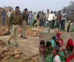 Three children died because of collapse of a water tank.