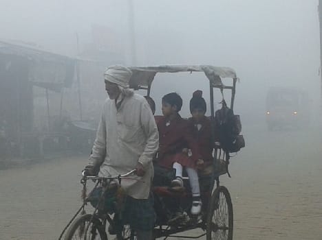fog in mathura and vrindavan