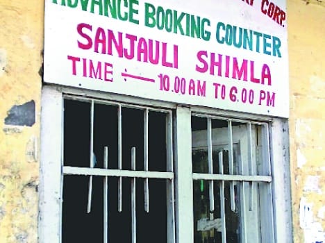 hrtc ticket booking counter in sanjauli.