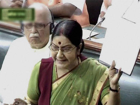  Sushma bid on Nepal India did not  blockade border '