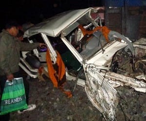 Jharkhand: train hit the jeep, 13 killed