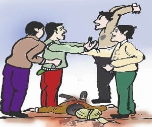 fir against seven people