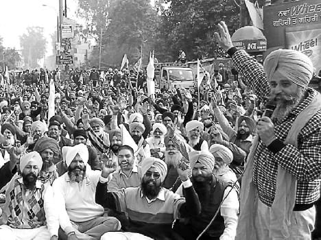 pathankot, protest, gurdaspur, jam, farmer, march