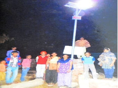  Solar lights will illuminate the village