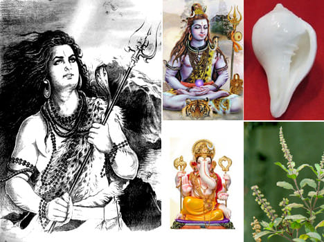 tulsi is prohibited in lord ganesha's worship and shankh water to shiv shankar