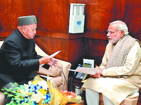 cm virbhadra demanded environment clearance powers from pm narendra modi.