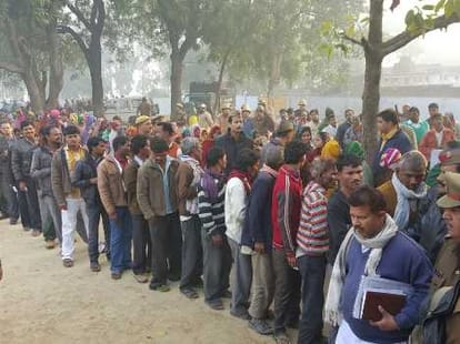 voting on empty seats of panchayat.
