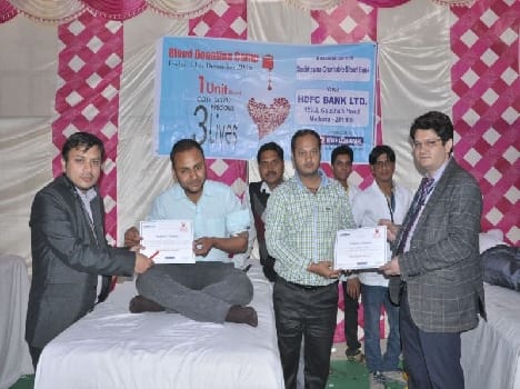 blood donation camp by HDFC