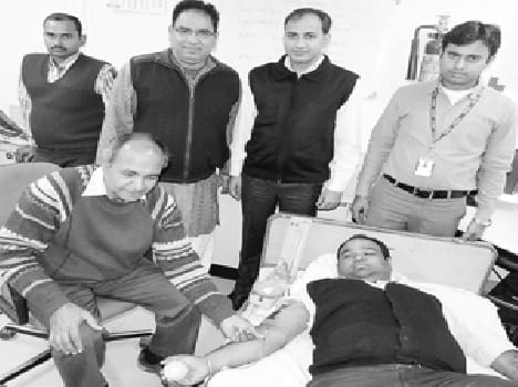 Voluntary blood donation camp organized by 14