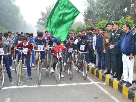 Rakesh first bicycle race
