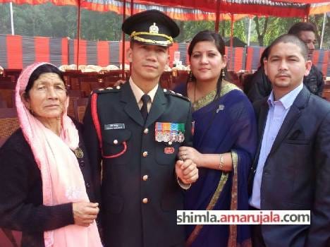 farmer son bhim bahadur become lieutenant in army.