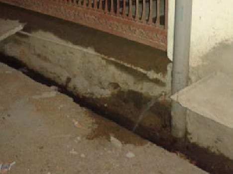 Leakage from waste water