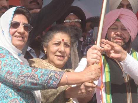 ambika soni major exposure in captain amrinder singh rally