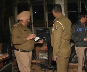 fire at police headquarter room number 102
