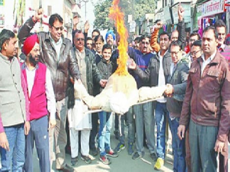 Traders took to the streets, performing