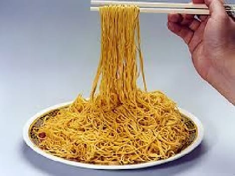 Noodles mixed spices caught