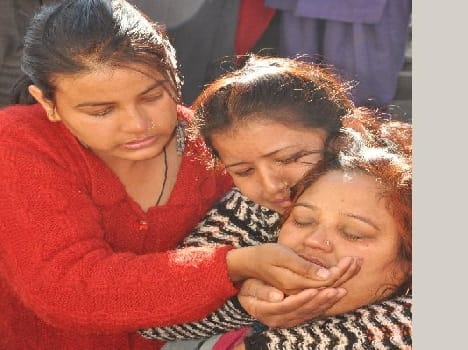 Mourning after accident