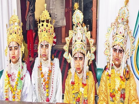 Festival glitzy wedding procession turned RAM