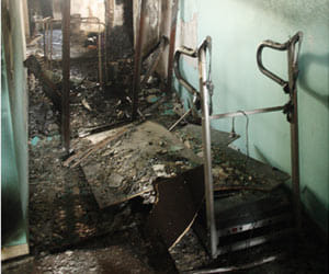 because of LPG leakage tremendous explosion in the house, two death