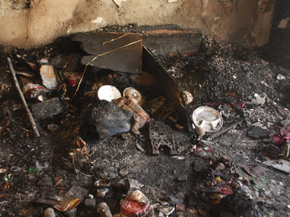 because of LPG leakage tremendous explosion in the house, two death