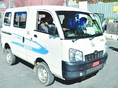 hrtc electric van trial in shimla.