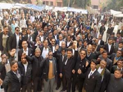 The demonstration by lawyers