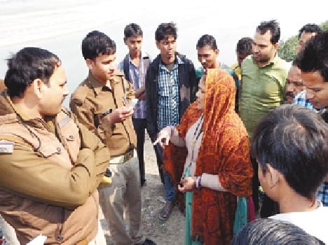 woman caught by the police